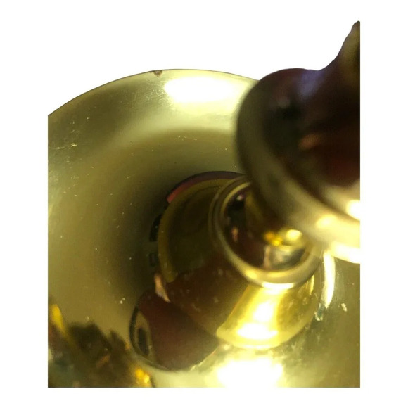 Vtg BALDWIN BRASS 7" Pair Candle Holders Candlesticks Round Base Forged in USA - Picture 6 of 6